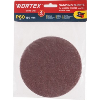 Шлифлист 150мм P60 без отв. 4 шт. для станка WORTEX GM 1528