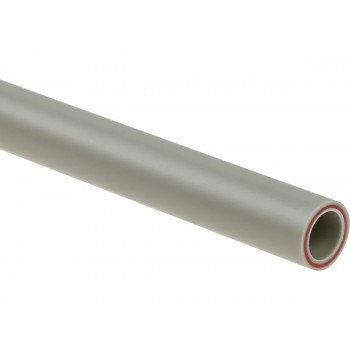 Труба ПП стекловолокно 20х3,4 PN25 SDR6 сер. 4м AV Engineering
