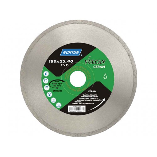Алмазный круг 200х25.4 мм по керамике сплошн. VULCAN TILE NORTON (Мокрая резка) Алмазный круг 200х25.4 мм по керамике сплошн. VULCAN TILE NORTON (Мокрая резка)