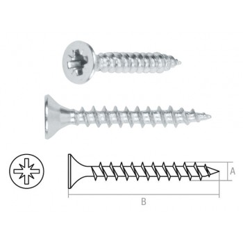 Шуруп универсальный 3.0х10 мм белый цинк (300 шт в пласт. конт.)