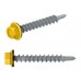 Саморез кровельный 4.8х35 мм цинк, шайба с прокл., PT1, RAL 1018 (200 шт в карт. уп.) STARFIX (по дереву, цвет цинково-желтый)