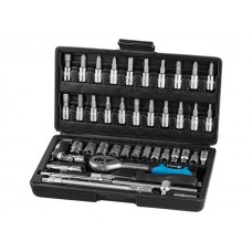 Набор головок и бит 46пр. ТРЕК (1/4″, 6 граней)