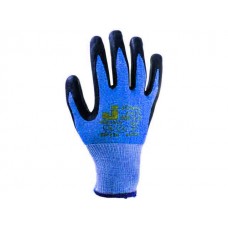 Перчатки с защитой от порезов 5 кл., р-р 10/XL, (нитрил. покрыт.) синие, JetaSafety (перчатки стекольщика, антипорезные) (JETA SAFETY)