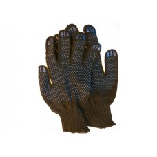 Перчатки х/б с ПВХ “Точка” 10класс (черные) мин. риски (Континент-Сити)