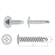 Саморез 4.2х19 мм с прессшайбой, цинк, со сверлом STARFIX