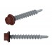Саморез кровельный 4.8х70 мм цинк, шайба с прокл., PT1, RAL 3009 (30 шт в пласт. конт.) STARFIX (по дереву, цвет коричнево-красный)