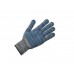 Перчатки х/б с ПВХ “Точка” 10класс (серые,  синяя точка) мин. риски (цвет серый, ПВХ синяя точка) (Континент-Сити)
