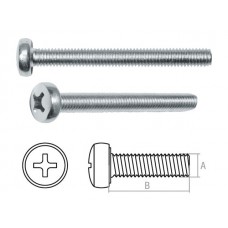 Винт М4х10 мм полусф. головка, цинк, DIN 7985 (1000 шт в карт. уп.) STARFIX