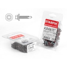 Саморез кровельный 4.8х38 мм цинк, шайба с прокл., PT1 STARFIX (по дереву)