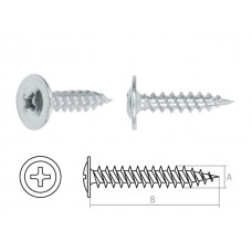 Саморез 4.2х75 мм с прессшайбой, цинк, острый (50 шт в пласт. конт.)