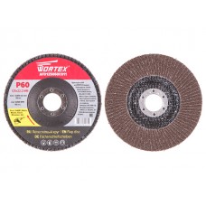 Круг лепестковый 125х22мм P60 конич. WORTEX