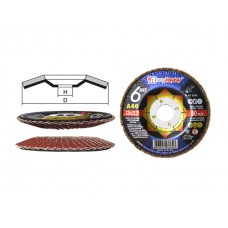 Круг лепестковый 125х22мм А40 конич. КЛТ6 (Луга) (Увеличенный угол наклона опорной тарелки) (LUGAABRASIV)