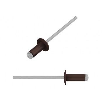 Заклепка вытяжная 3.2х8 мм алюминий/сталь, RAL 8017 (50 шт в зип-локе) STARFIX (Цвет шоколадно-коричневый)