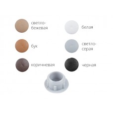 Заглушка под отверстие, декоративная 16 мм черная (30 шт)