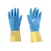 Перчатки неопреновые хозяйственно – промышленные, р-р 11/XXL, К80, Щ40, желто-голубые, JetaSafety (К80, Щ40, Хозяйственные, промышленные перчатки из н