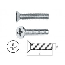 Винт М6х40 мм потай. головка, цинк, DIN 965 (250 шт)
