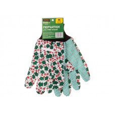 Перчатки х/б с ПВХ точкой STARTUL GARDEN (зеленые) (ST7185) (садовые)