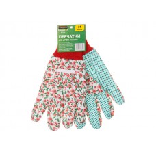Перчатки х/б с ПВХ точкой STARTUL GARDEN (красные) (ST7184) (садовые)