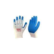 Перчатки нейлон латекс рельефный. неполн. покрытие (Баракуда) (бело-синяя Баракуда) (Континент-Сити)
