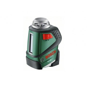Нивелир лазерный линейный BOSCH PLL 360 с держателем в кор. (проекция: крест, 1 плоскость 360°, до 20 м, +/- 8 мм, резьба 1/4″)