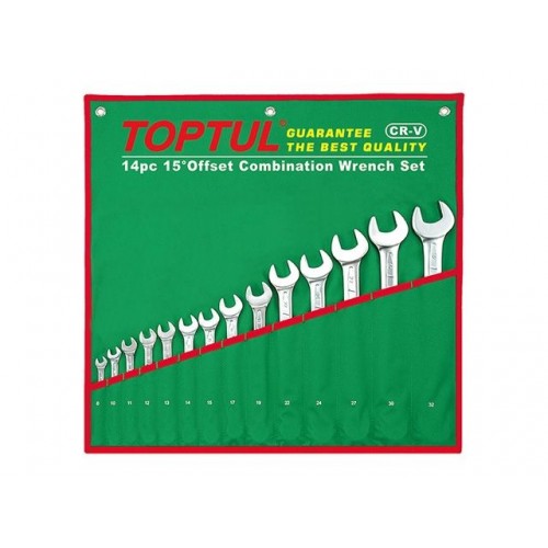 Набор ключей комбинир. 7-32мм 16шт TOPTUL Набор ключей комбинир. 7-32мм 16шт TOPTUL