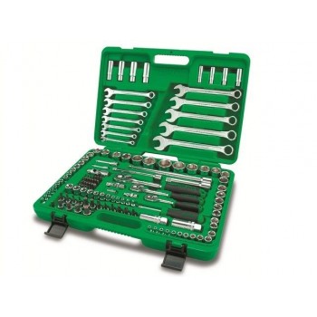 Набор головок и ключей 130предм. 1/4″,3/8″,1/2″ 6гр. TOPTUL