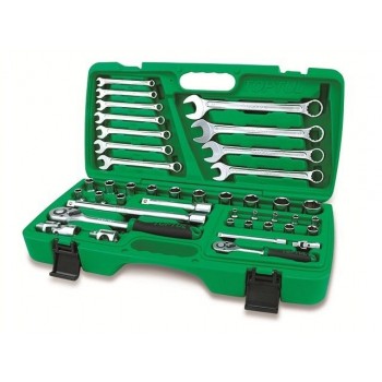 Набор головок и ключей 42предм. 1/4″,1/2″ 6гр. TOPTUL