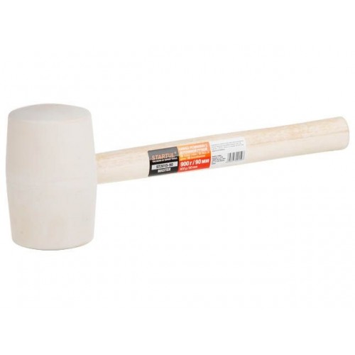 Киянка резиновая белая 0,9кг с дер. ручкой STARTUL MASTER (ST2015-90) Киянка резиновая белая 0,9кг с дер. ручкой STARTUL MASTER (ST2015-90)