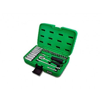 Набор головок 1/4″ 4-13мм 24предм. 6гр. TOPTUL