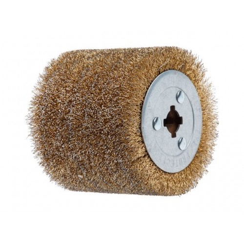 Щетка стальная с латунным покрытием 100х120 мм 0,3 мм WORTEX (диаметр 120 мм, ширина 100 мм, посадочный диаметр 19 мм, проволока 0,3 мм) Щетка стальная с латунным покрытием 100х120 мм 0,3 мм WORTEX (диаметр 120 мм, ширина 100 мм, посадочный диаметр 19 мм, проволока 0,3 мм)