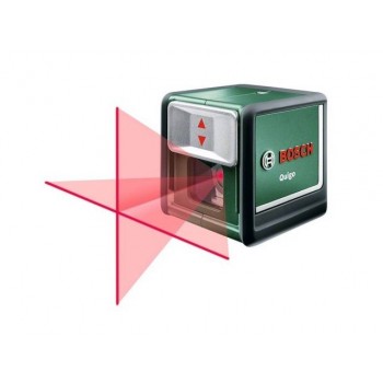 Нивелир лазерный BOSCH QUIGO с держателем в мет. кор. (проекция: крест, до 10 м, +/- 6 мм, резьба 1/4″)