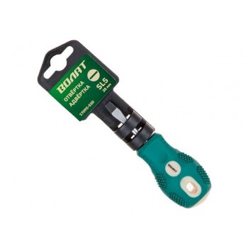 Отвертка “-” 5,0х 38мм SL ВОЛАТ (шлицевая Slotted, двухкомп. рукоятка Anti-Slip)