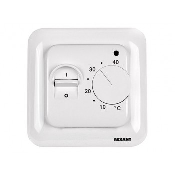 Терморегулятор механич. с датчиком температуры пола, белый R70XT REXANT (Терморегулятор механический с датчиком температуры пола (R70XT) белый REXANT)