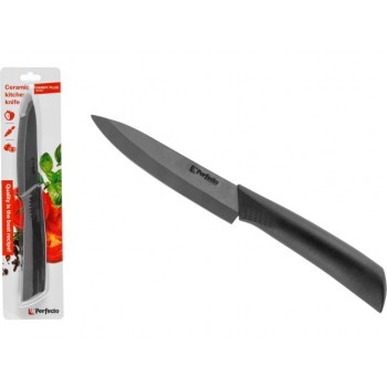 Нож кухонный керамический 10.5см, серия Handy Plus (Хенди Плюс), PERFECTO LINEA (Длина лезвия 10,5 см, длина изделия общая 21,5 см)