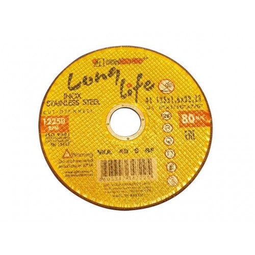 Круг отрезной 180х1.6×22.2 мм для нерж. стали (LL) LUGAABRASIV Круг отрезной 180х1.6×22.2 мм для нерж. стали (LL) LUGAABRASIV