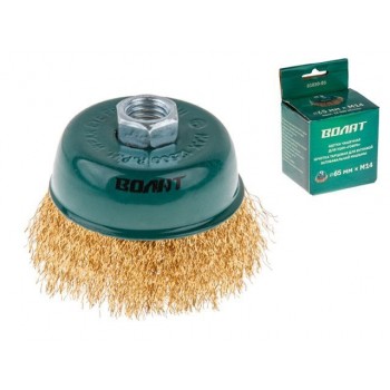 Щетка д/шлиф.маш.”чашка” гофр.  65мм ВОЛАТ (для УШМ шлифмашины болгарки М14 торцевая крацовка)