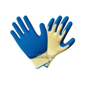 Перчатки х/б с латексным покрытием (рельефный облив) 10кл (Континент-Сити)