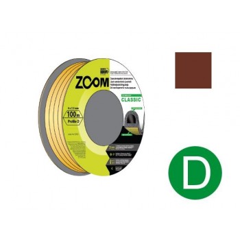 Уплотнитель “D” коричневый 100м  ZOOM CLASSIC
