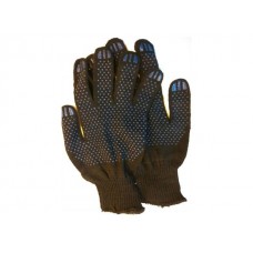 Перчатки х/б с ПВХ “Точка” 10класс (черные) (Континент-Сити)