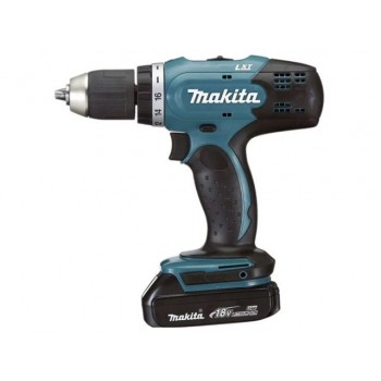 Аккум. дрель-шуруповерт MAKITA LXT DDF 453 SYX5 в кор. (18.0 В, 1 акк., 1.5 А/ч Li-Ion, 2 скор., 42 Нм, шурупы до 10 мм)