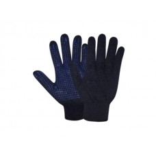 Перчатки х/б с ПВХ “Точка” 7,5класс (черные) РБ (42гр)