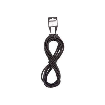 Трубa автомобильная гофрированная ПП d4,6 мм, разрезная, (бухтa 5 м/уп.) (REXANT)