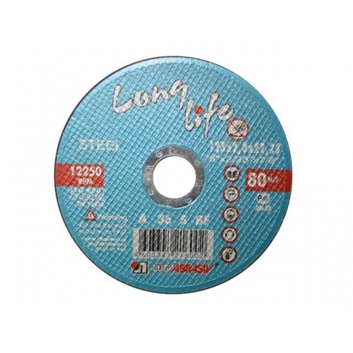 Круг отрезной 125х1.2×22.2 мм для металла Long Life LUGAABRASIV Круг отрезной 125х1.2×22.2 мм для металла Long Life LUGAABRASIV
