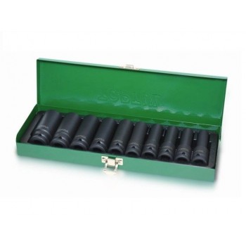 Набор головок ударн. 1/2″ 10-24мм 6гр. 10шт. глубокие TOPTUL