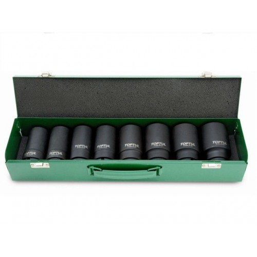 Набор головок ударн. 3/4″ 26-38мм 6гр. 8шт глуб. TOPTUL Набор головок ударн. 3/4″ 26-38мм 6гр. 8шт глуб. TOPTUL