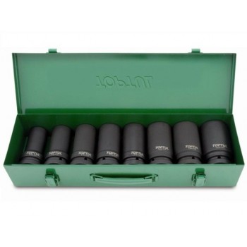 Набор головок ударн. 1″ 24-41мм 6гр. 8шт глуб. TOPTUL