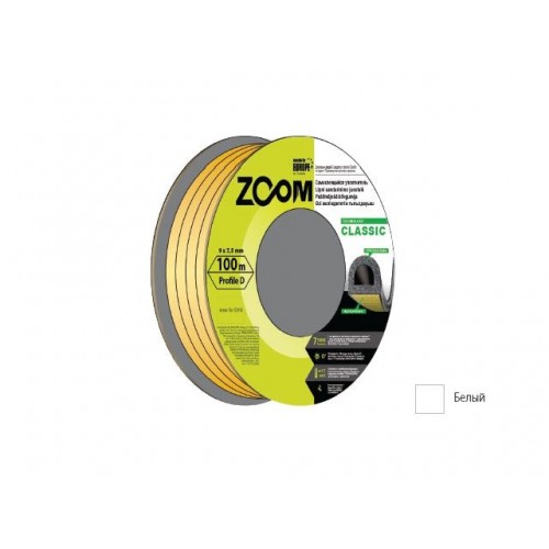 Уплотнитель “D” белый 100м ZOOM CLASSIC Уплотнитель “D” белый 100м ZOOM CLASSIC