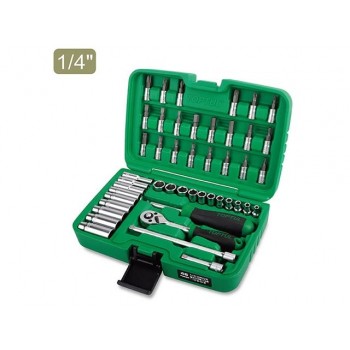 Набор головок 1/4″ 4-13мм 46предм. 6гр. TOPTUL