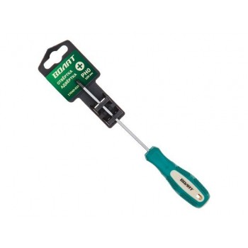 Отвертка “+” №0 100мм PH ВОЛАТ (крестовая Phillips, двухкомп. рукоятка Anti-Slip)