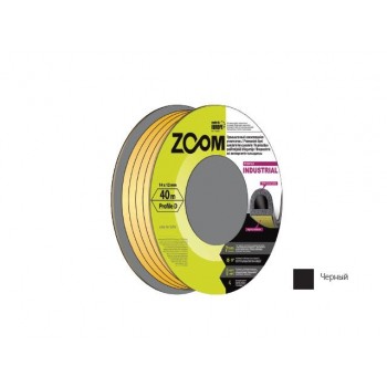Уплотнитель гаражный “D” 14ммх12мм черный 40м ZOOM INDUSTRIAL